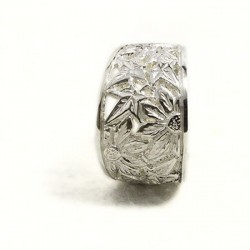 Anello donna inciso con stelle alpine