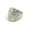 Anello donna inciso bombato largo