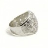 Anello donna inciso bombato largo