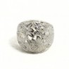 Anello donna inciso bombato largo