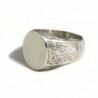Anello uomo inciso ovale
