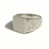 Anello uomo inciso rettangolare