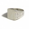 Anello uomo inciso rettangolare