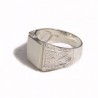 Anello uomo inciso quadrato