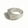 Anello uomo inciso rettangolare