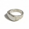 Anello uomo inciso rettangolare