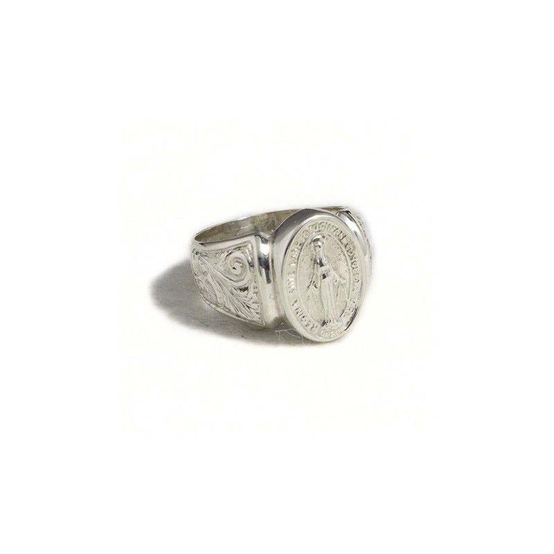 Anello uomo inciso Immacolata Concezione