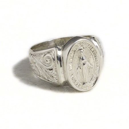 Anello uomo inciso Immacolata Concezione