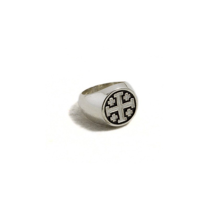 Anello uomo Croce di Gerusalemme