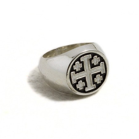 Anello uomo Croce di Gerusalemme
