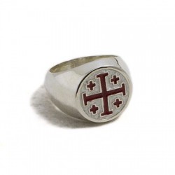Anello uomo Croce di Gerusalemme