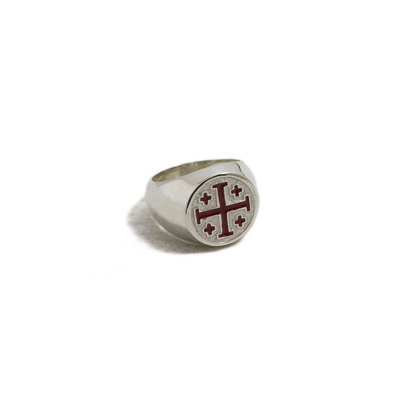 Anello uomo Croce di Gerusalemme