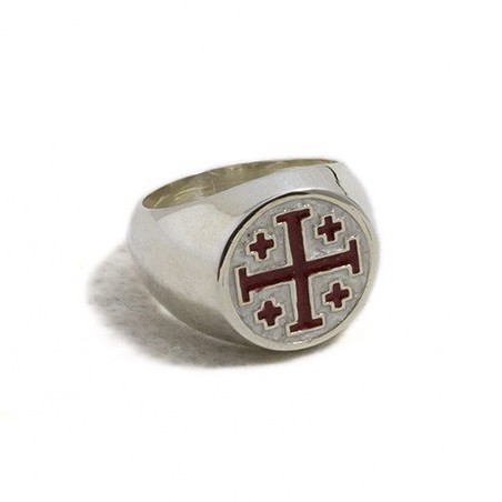 Anello uomo Croce di Gerusalemme