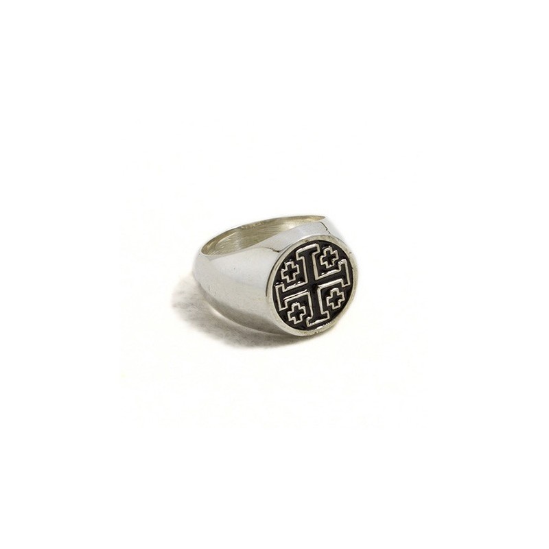 Anello uomo Croce di Gerusalemme