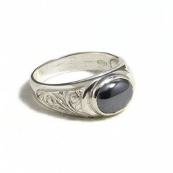 Anello uomo inciso con ematite