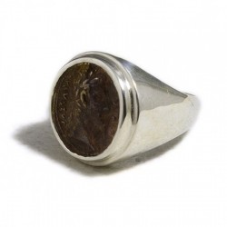 Anello uomo con moneta romana